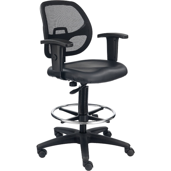Mesh Back/Vinyl Seat Drafting Stool